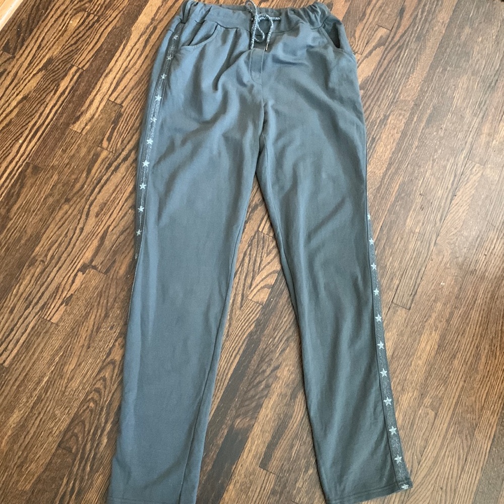 Lightweight straight leg cotton sweatpants